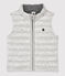 Baby-Weste aus gestepptem Doppeljersey grau BELUGA CHINE